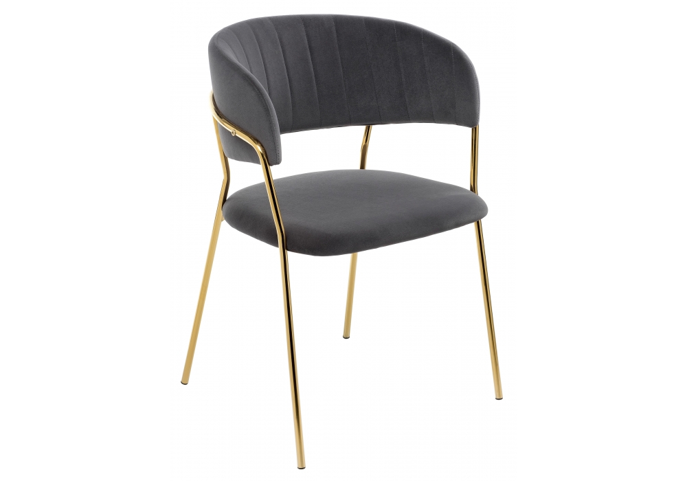 Стул Камелия серый/золото